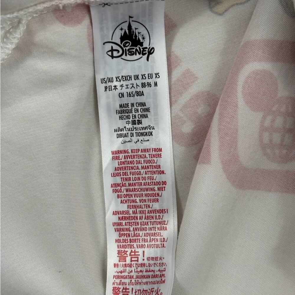 Disney World Vault Collection Women's White Graphic Button Down Shirt Size XS - Picture 6 of 7